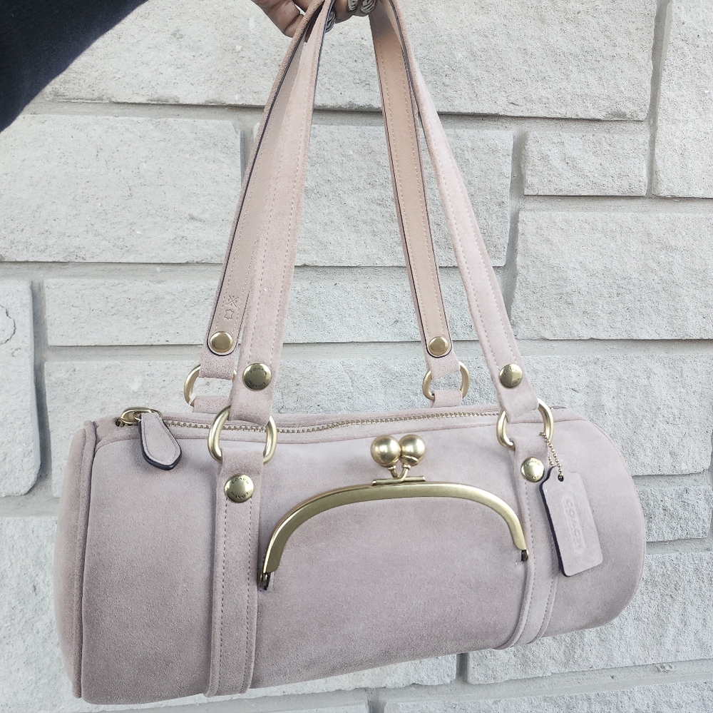 SOLD Coach Runway Kisslock Barrel Bag